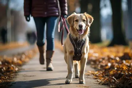 Cachorro agitado precisa de caminhada diária